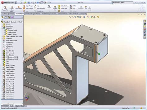 solidworks sheet metal body design